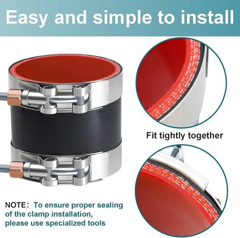 Straight ID 4" Silicone Hose Coupler, Reinforced 4-layer Wall 5MM with 2PCS T-bolt Clamps for Cold Air Intake, Turbo, Intercooler in Saudi Arabia