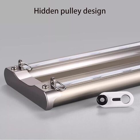 Double Curtains Tracks Ceiling Wall Mounted Heavy-Duty Curtains Rails Ceiling Track For Curtains Gold White Sliding Curtains Track System Ceiling Double Rails System For Living Bedroom(White,2.2m/7.2f in Saudi Arabia