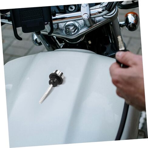 Motorcycle Oil Fill Gauge High Precision Aluminum Engine Oil Level Indicator Compatible with Various Motorcycle Models Stylish Design for Accurate Measurements in Saudi Arabia