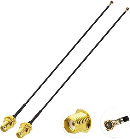 Superbat U.fl/IPEX MHF4 Cable Mini PCI to SMA Bulkhead Coaxial Cable 12inch for M.2 NGFF Interface Wireless Routers Mini PCIe Cards Network Extension Pigtail PCI WiFi Repeater 2-Pack in Kuwait