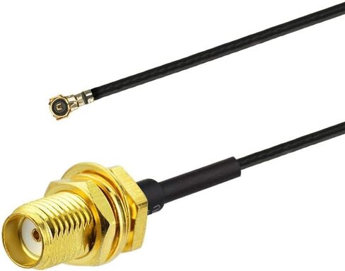 Superbat U.fl/IPEX MHF4 Cable Mini PCI to SMA Bulkhead Coaxial Cable 12inch for M.2 NGFF Interface Wireless Routers Mini PCIe Cards Network Extension Pigtail PCI WiFi Repeater 2-Pack in Kuwait