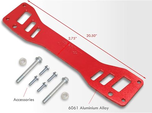 موزعي AJP JDM SPORT BILLET Aluminium Red الخلفية الخلفية السفلى التعليق التحكم في الإطار الفرعي الدعم الذراع الدعم أدوات التعادل المتوافقة/استبدال RSX DC5 CIVIC SI EP3 K20 2002 2003 2004 2006 in Kuwait