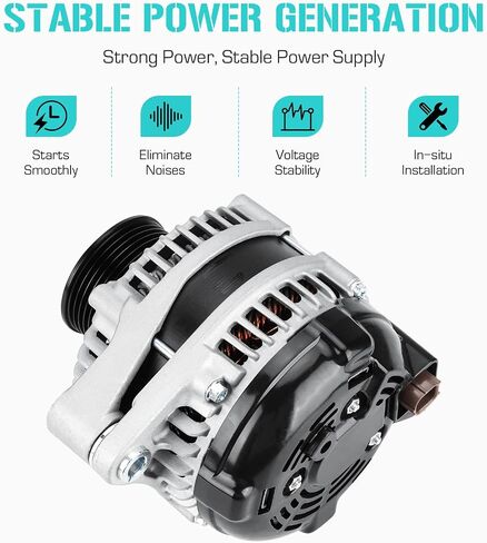 New Alternator Fit for Honda 3.5 3.5L Pilot 2012 2013 2014 2015, Fit for Odyssey 2011 2012 2013, Fit for Ridgeline 2012 2013 2014, 104210-1240, 9764219-124, 31100-RV0-A01, CSJ24, 11573, 290-5582 in Saudi Arabia