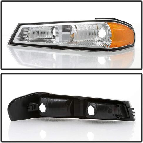 ACANII - For 2004-2012 Chevy Colorado GMC Canyon Chrome Housing Parking Signal Lights Bumper Corner Lamps Left+Right in Kuwait