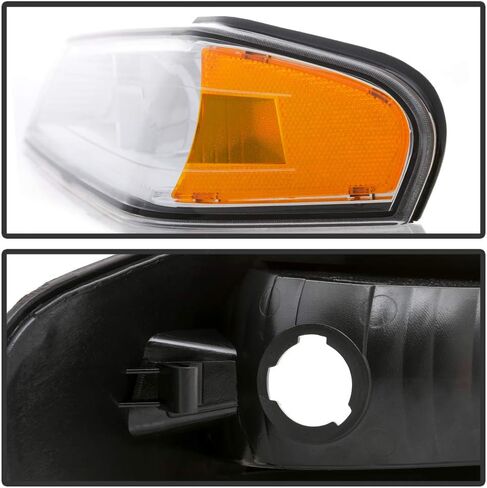 ACANII - For 2004-2012 Chevy Colorado GMC Canyon Chrome Housing Parking Signal Lights Bumper Corner Lamps Left+Right in Kuwait