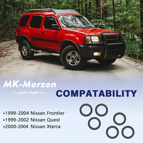 طقم حاقن الحاقن السفلي للوقود المتوافق مع 1999-2004 Nissan Frontier Quest Xterra Injector العازل السفلي يستبدل# 16636-0B010 (6pcs) in Saudi Arabia