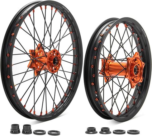 TOFR 21 "/18" CNC عجلات ماطوفة مجموعة Excf EXC SX XC-W SXF SXS XC-F 125-540 لـ HUSABERG لـ BETA لغاز الغاز لـ Sherco لـ Alpha 2003-2024 in Saudi Arabia