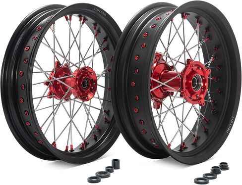 TOFR 17" Supermoto Wheels For Honda CRF450R 02-12 CRF450X 05-17 CRF250R 04-13 CR250R in Saudi Arabia