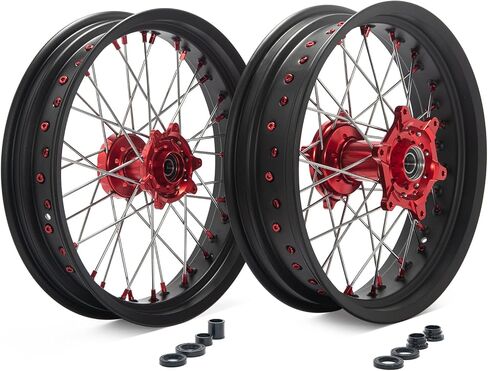 TOFR 17" Supermoto Wheels For Honda CRF450R 02-12 CRF450X 05-17 CRF250R 04-13 CR250R in Saudi Arabia