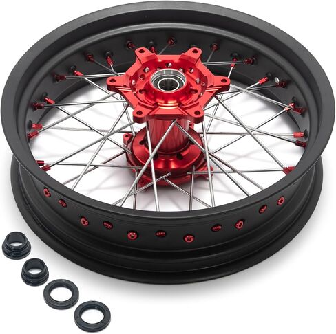 TOFR 17" Supermoto Wheels For Honda CRF450R 02-12 CRF450X 05-17 CRF250R 04-13 CR250R in Saudi Arabia