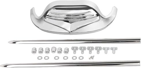 Front Fender Mudguard Tip & Spear Trim Kit لـ Harley Heritage Softail Special Flstn 1993-1996 Road King Flhr Electra Glide Classic FLHTC 1982-2013 (باستثناء Custom Road King) in Kuwait