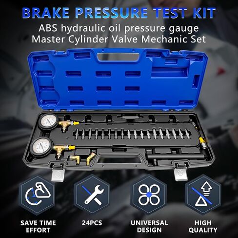 Universal Brake Oil Pressure Gauge, Automobile ABS Hydraulic Oil Pressure Gauge, Brake System Test Gauge in Kuwait