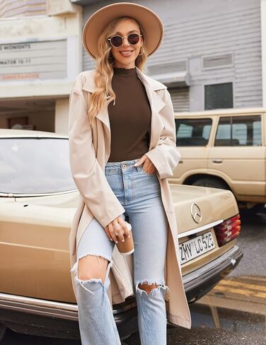 قميص Elesol turtleneck النساء الكشكش مضلعة الأكمام الطويلة. in Kuwait