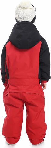 Kids Girls Boys One Piece Snowsuits Ski Suits High Collar Hood Double Zipper Jumpsuits Winter Waterproof Jackets in Saudi Arabia