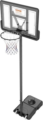 VEVOR Basketball Hoop Outdoor 4-10ft Adjustable Height, 44inch PC Backboard, Basketball Hoop & Goal for Kids/Adults Indoor/Outdoor/Swimming Pool in Saudi Arabia