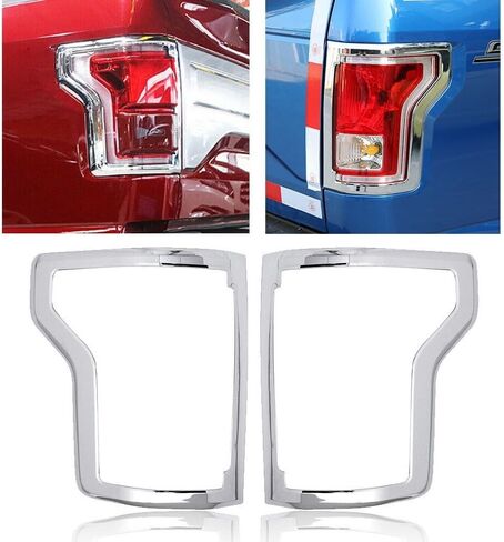 Chrome Rear Tail Light Lamp Frame Cover Trim Accessories for Ford for F150 2015-2020 CRTLLFCTFFF2A in Saudi Arabia