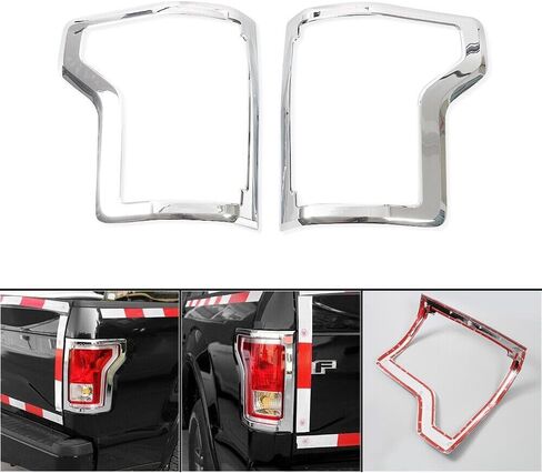 Chrome Rear Tail Light Lamp Frame Cover Trim Accessories for Ford for F150 2015-2020 CRTLLFCTFFF2A in Saudi Arabia