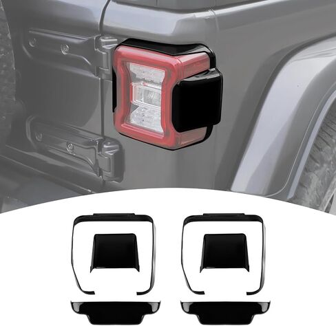 for Jeep JL Tail Light Cover Trim Panel for Jeep Wrangler JL JLU 2018-Present Orange Exterior Accessories 6pcs in Saudi Arabia