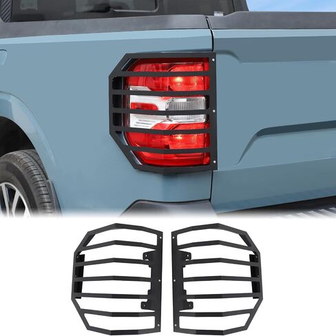 Aunginsy Tail Light Lamp Guard Cover Compatible with Ford Maverick 2022-2025 Exterior Accessories, Car Back Taillight Grilles Guard Protective Net Frame Carbon Steel Rear Headlight Trim Cover, Black in Saudi Arabia