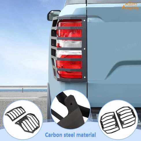 Aunginsy Tail Light Lamp Guard Cover Compatible with Ford Maverick 2022-2025 Exterior Accessories, Car Back Taillight Grilles Guard Protective Net Frame Carbon Steel Rear Headlight Trim Cover, Black in Saudi Arabia