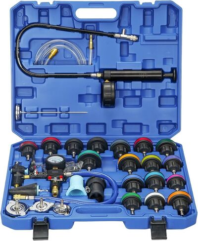 Automotive,Tools Equipment coolant Pressure Tester kit,Radiator Pressure Tester kit,Radiator Pressure Tester,28pcsblue in Saudi Arabia