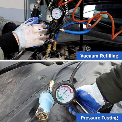 Automotive,Tools Equipment coolant Pressure Tester kit,Radiator Pressure Tester kit,Radiator Pressure Tester,28pcsblue in Saudi Arabia