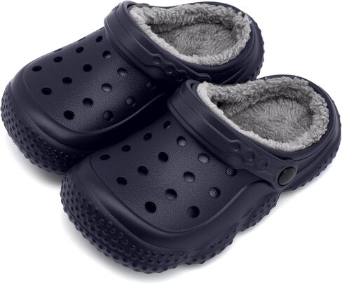 Inminpin Kids Girls Boys Fur fur cloy clogs slippers slippers stoddler Winter Warm Garden House Shoes Indoor Outdoor Outdo in Kuwait