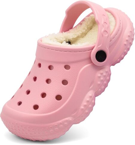 Inminpin Kids Girls Boys Fur fur cloy clogs slippers slippers stoddler Winter Warm Garden House Shoes Indoor Outdoor Outdo in Kuwait