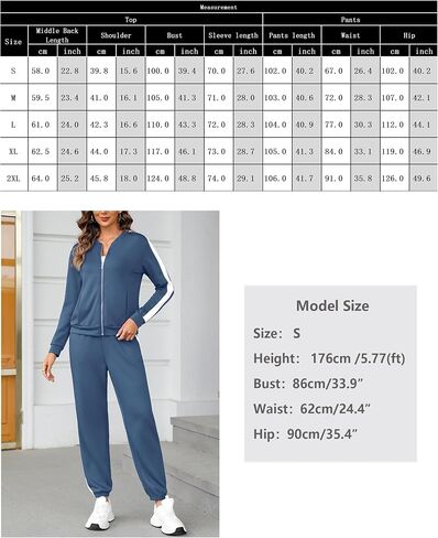 Totatuit Women's Tracksuit تقوم بقطعة 2 قطعة من الأكمام الطويلة ZIP UP SWESTSHIRT LOND PANT in Kuwait