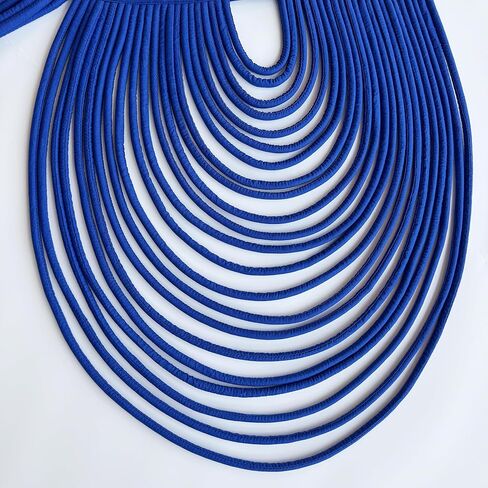 African Ankara Shawl Necklace Set for Women African Print Fabric Multi Strand Shawl Jewelry 2 PCS in Saudi Arabia