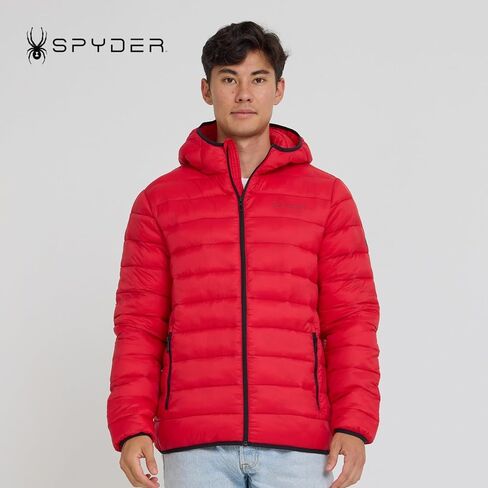 Spyder Packable Puffer Jacket Men with Hood, Lightweight Winter Jackets for Men in Saudi Arabia