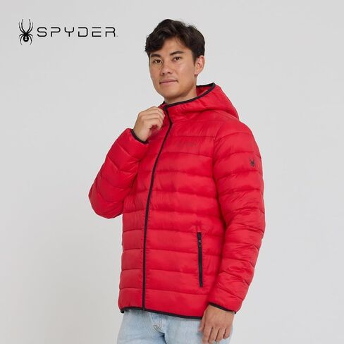 Spyder Packable Puffer Jacket Men with Hood, Lightweight Winter Jackets for Men in Saudi Arabia