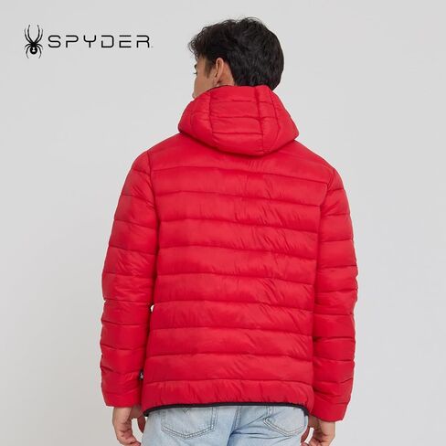 Spyder Packable Puffer Jacket Men with Hood, Lightweight Winter Jackets for Men in Saudi Arabia
