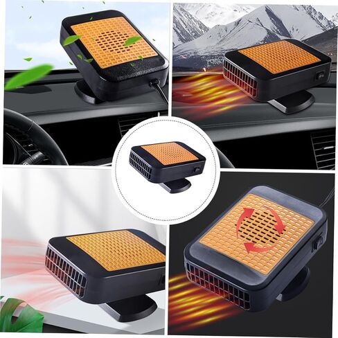 Cabilock 1PC Car Car Hearster Heater Fan Windshield المحمولة لاستخدام التصميم المدمج لسهولة التثبيت في تدفق الهواء الموفر للطاقة in Saudi Arabia