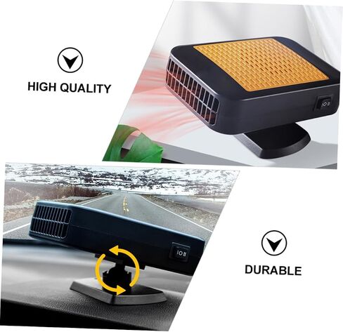 Cabilock 1PC Car Car Hearster Heater Fan Windshield المحمولة لاستخدام التصميم المدمج لسهولة التثبيت في تدفق الهواء الموفر للطاقة in Saudi Arabia