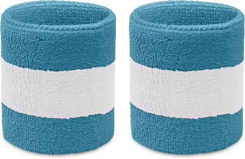 COUVER Sweatband Set Sports Headband Wristband Set Terry Cloth Moisture Wicking Sweat Absorbing Wrist Sweatbands Head Sweatband in Saudi Arabia