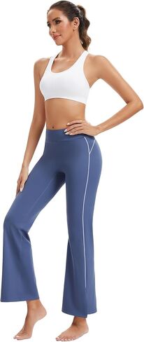 VME High Waisted Yoga Pants with Pockets - Tummy Control Workout Running Yoga Legging for Women in Saudi Arabia