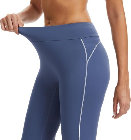 VME High Waisted Yoga Pants with Pockets - Tummy Control Workout Running Yoga Legging for Women in Saudi Arabia