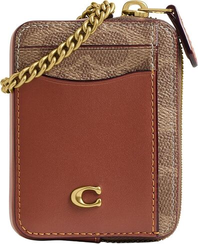Coach's Chain's Chain Card Case ، B4/Tan Caramel in Saudi Arabia