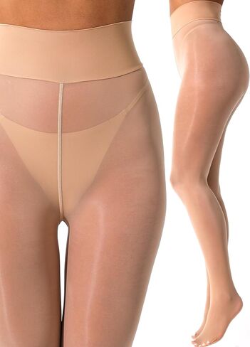 VEBZIN Pantyhose Sheer Tights for Women Nude High Waisted Sheer Pantyhose in Saudi Arabia