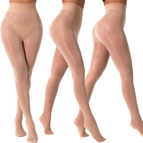 VEBZIN Pantyhose Sheer Tights for Women Nude High Waisted Sheer Pantyhose in Saudi Arabia