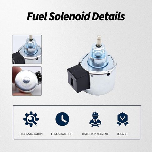 Carburetor Fuel Solenoid Kit Replacement for Kohler 2475722-S 2404120-S 2475515 CV17-25 CV620-740 Engine, Not Fit for 24-757-45S CV22 Engines in Saudi Arabia