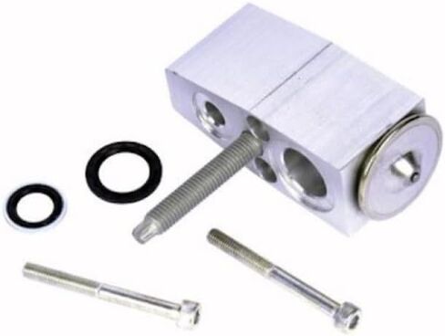 KarParts360 For Cadillac ATS 2013-2019 Thermal Expansion Valve Set | Aluminum Natural | Female Liquid Outlet and Inlet Fitting | Female Suction Outlet and Inlet Fitting in Saudi Arabia