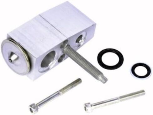KarParts360 For Cadillac ATS 2013-2019 Thermal Expansion Valve Set | Aluminum Natural | Female Liquid Outlet and Inlet Fitting | Female Suction Outlet and Inlet Fitting in Saudi Arabia