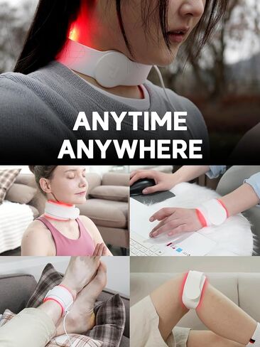Red Light Therapy for Wrist, Neck, Hands, Ankle with 108 Near Infrared Dual Chip LED 880nm 660nm, White Silicone Band, Brace, Heating pad, Portable, Flexible, P PEACH TECH, SALUS in Saudi Arabia