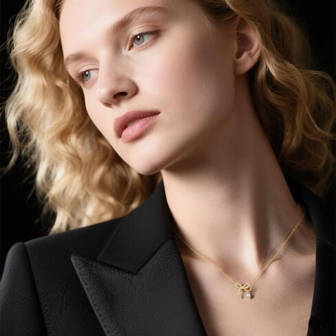 SLUYNZ 925 Sterling Silver Bow Choker Necklace for Women Teens CZ Bow Choker Necklace Pendant Bow Ribbon Necklace in Saudi Arabia