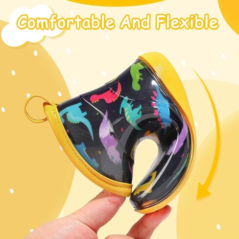 K KomForme Toddler Rain Boots Baby Easy-on Rain Shoes Lightweight Waterproof for Boys and Girls in Saudi Arabia