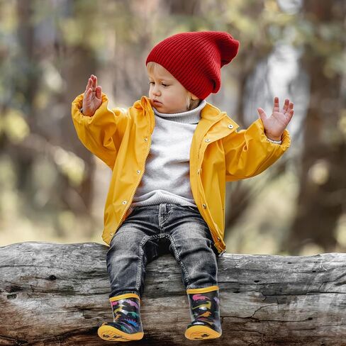 K KomForme Toddler Rain Boots Baby Easy-on Rain Shoes Lightweight Waterproof for Boys and Girls in Saudi Arabia