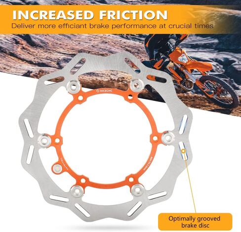موجة فرامل الفرامل الأمامية Nicecnc تتوافق مع KTM 125-500 XC/XCF/XCW/SX/SXF/EXCF/TPI/6D 1994-2024 متوافق مع Husaberg 125-570 TE/FE/FX 2009-2014 in Saudi Arabia
