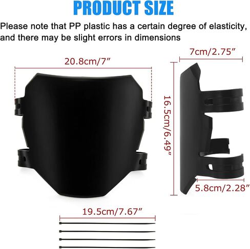 PSLER Electric Dirt Bike Number Front Plate with Zip Ties - PP Material Number Plate, Compatible with Light Bee S/X Segway X160 X260 Dirt Bike, Talaria Sting MX3/R MX4 XXX E-Ride, Black in Saudi Arabia